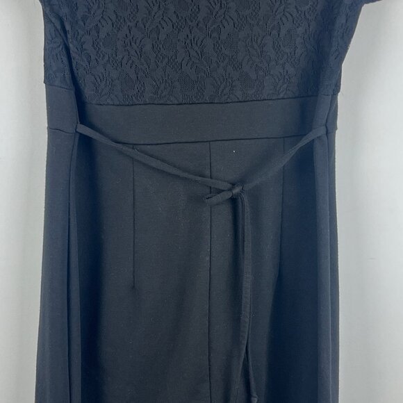 Thyme Maternity Dress Size S Black Short Sleeve Stretch 95% Nylon 5% Spandex - Picture 7 of 8